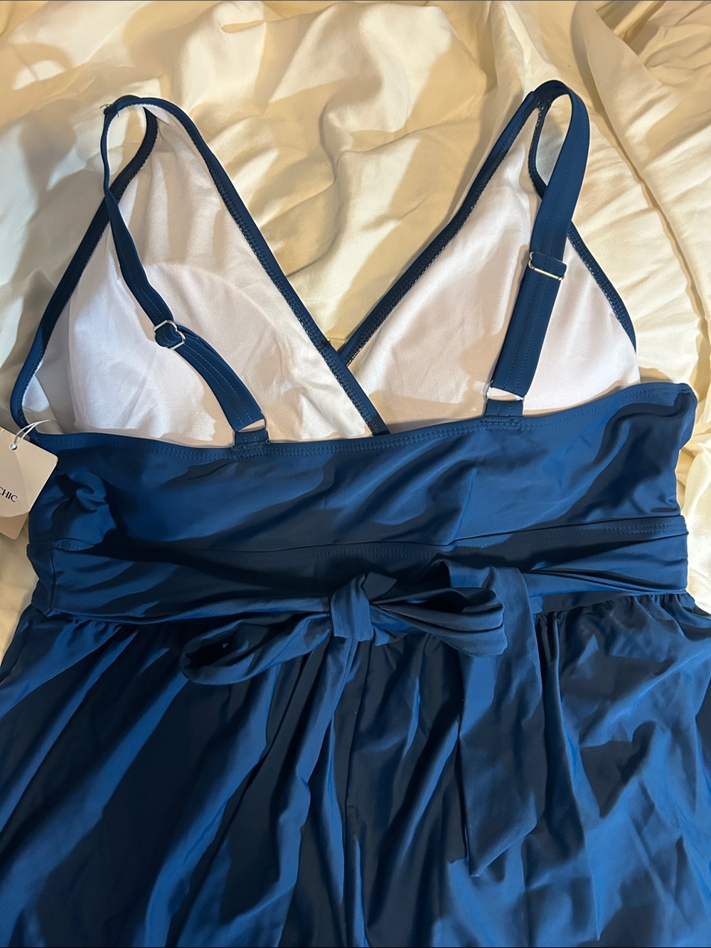 BloomChic NWT Halter Look Swim Short One Piece W/Built In Body W/ Bottoms, 18-20 - Picture 8 of 10